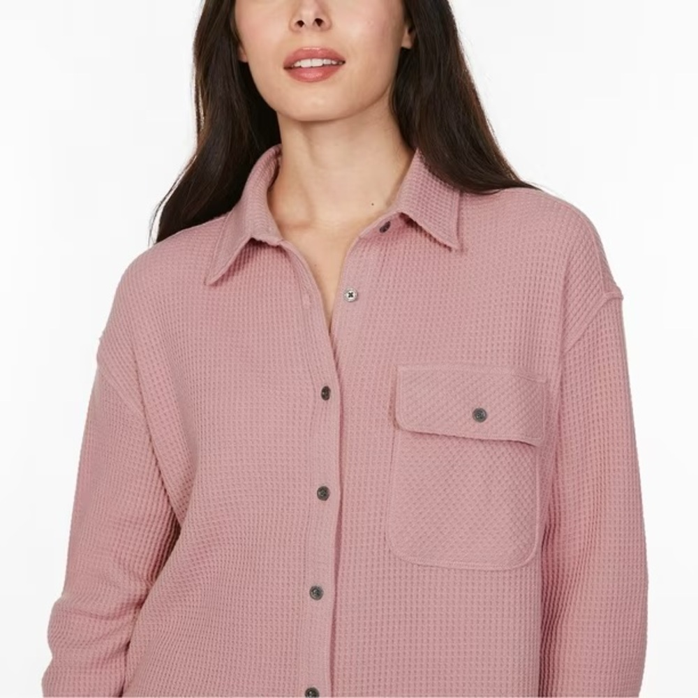 NWT Buffalo Women's Waffle Button-Down Top - Picture 4 of 8